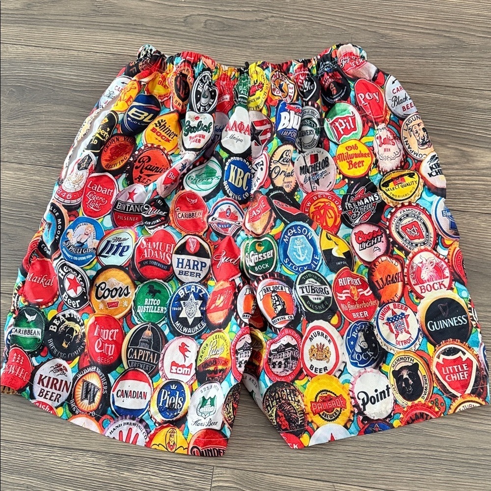 Colorful Logo Pattern Swim Trunks - Picture 7 of 7